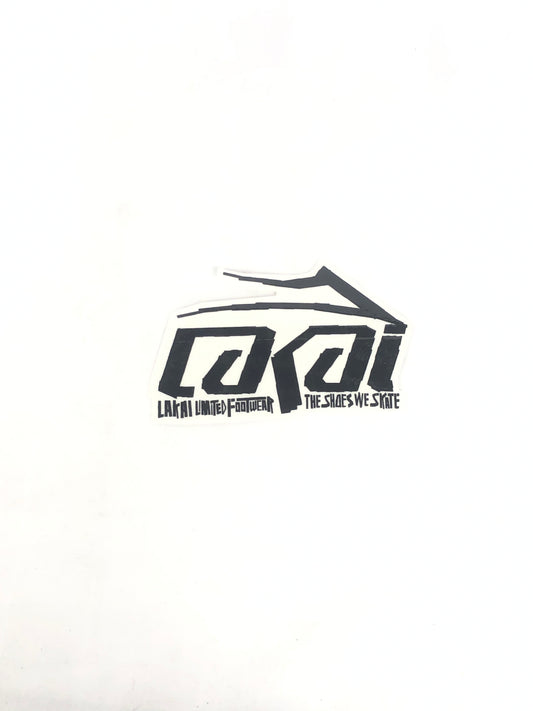 Lakai Footwear Lakai The Shoes We Skate Clear Black 3.75" x 5.75" Sticker