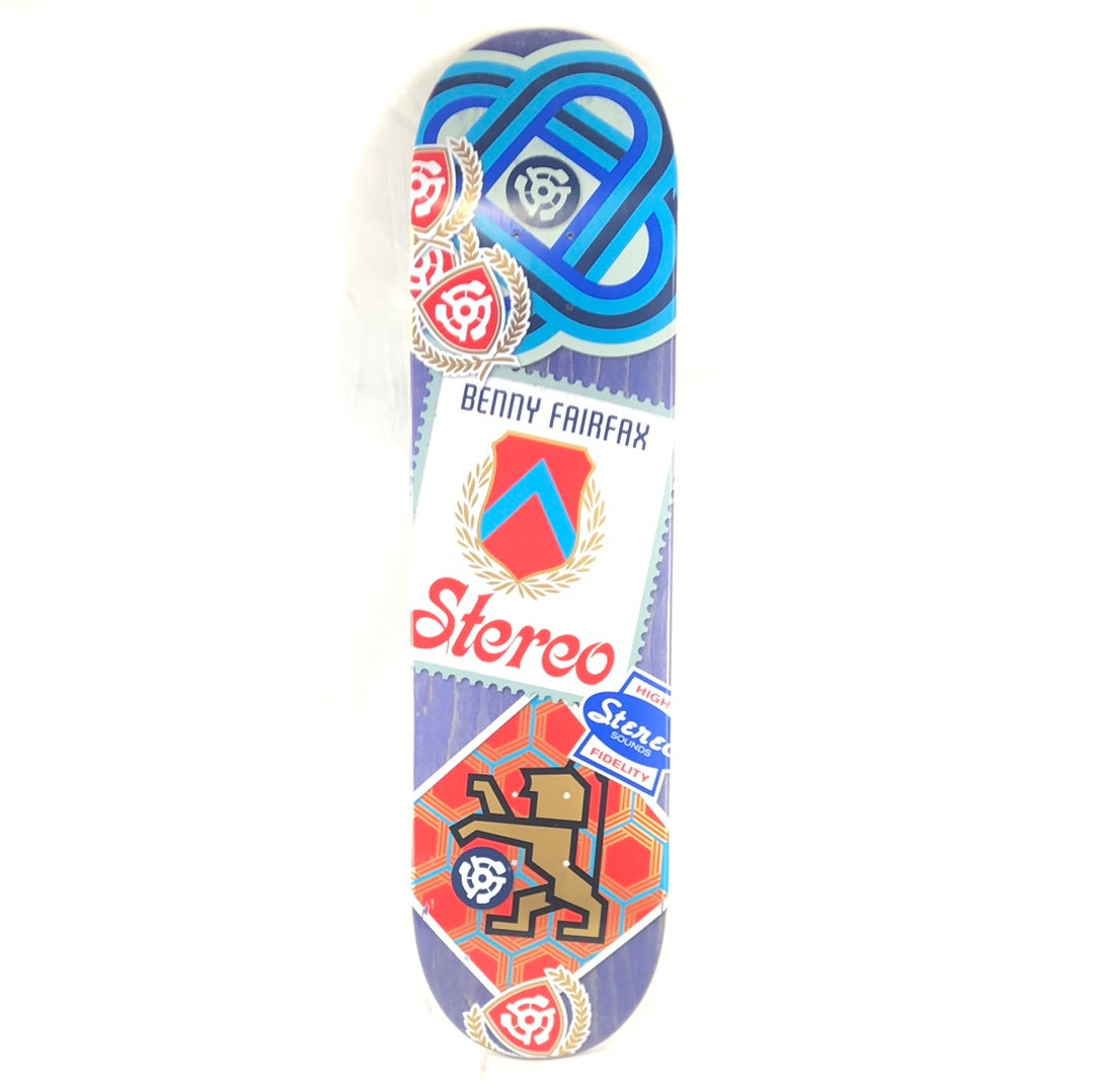 Stereo Benny Fairfax Stereo Logos Blank/Blue/Red/Gold/White/Multi Color Size 8.0 Skateboard Deck
