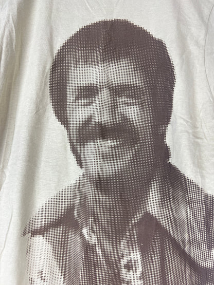 Stereo Sonny Bono Agent Bono Tan Brown Pop Art Size S S/s Vintage Shirt