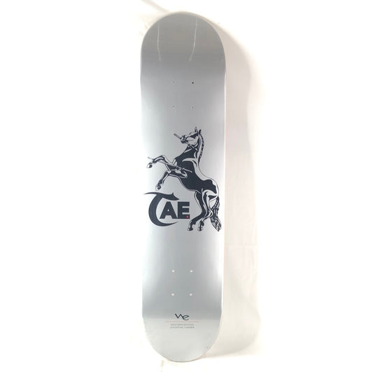 Western Edition Jovontae Turner Polo Horse Graphic Silver/Black Size 7.58 Skateboard Deck dp