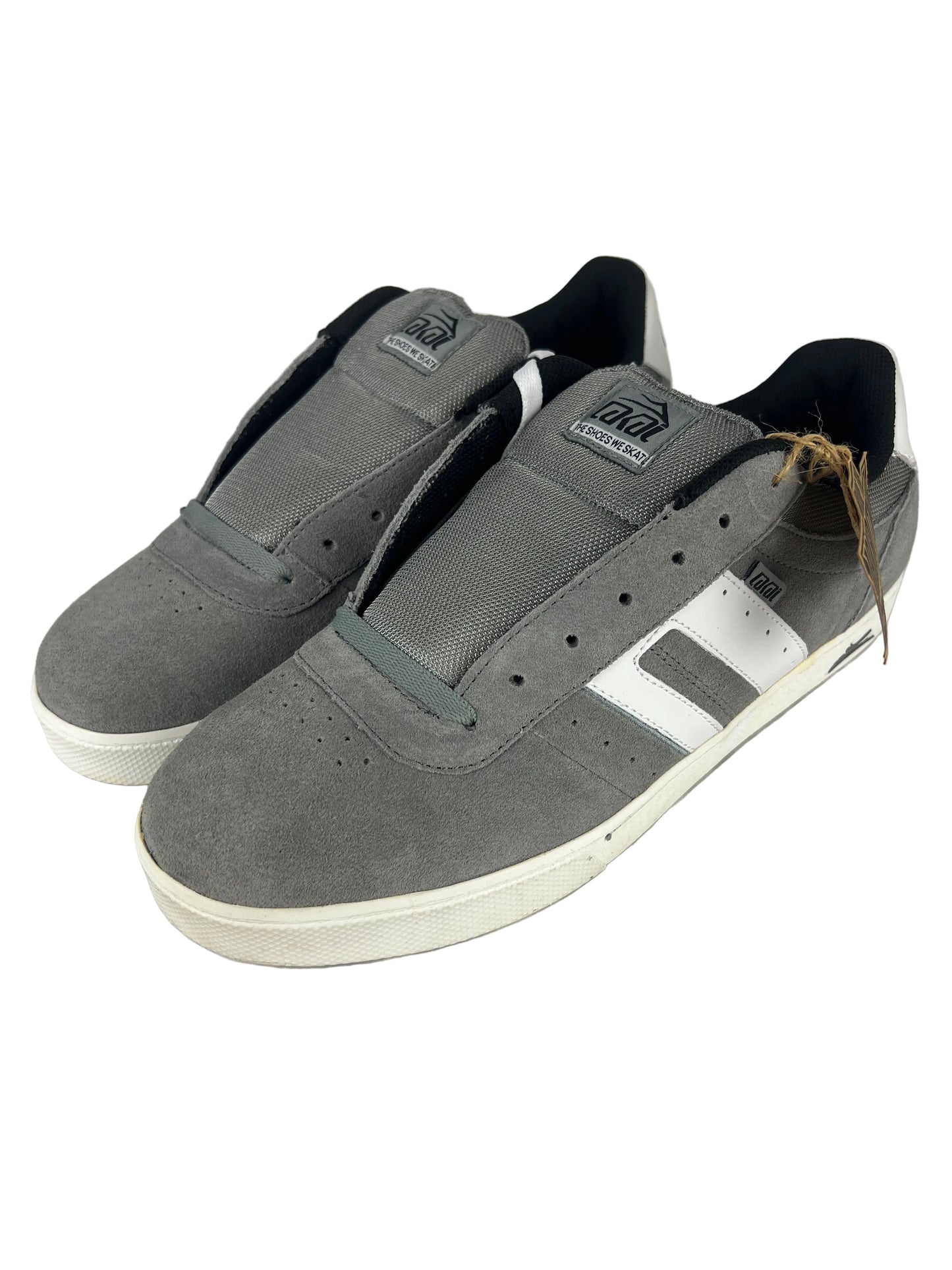 Lakai Brandon Biebel Biebel2 LK Grey Suede US Mens Size 10.5 Classic Shoes