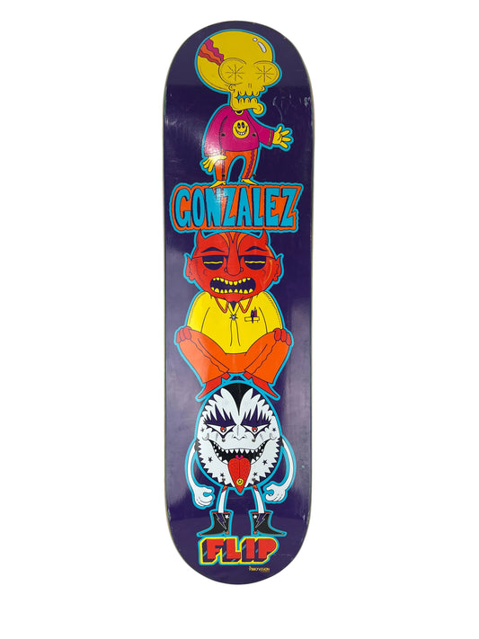 Flip David Gonzales Pinky Vision Purple Blue Multi Size 8.0" Vintage NOS Deck 2012