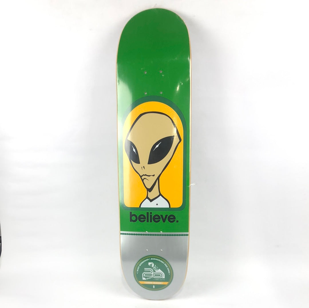 Alien Workshop Omar Salazar 20 Year Deck Green/Yellow/Silver 8" Skateboard Deck