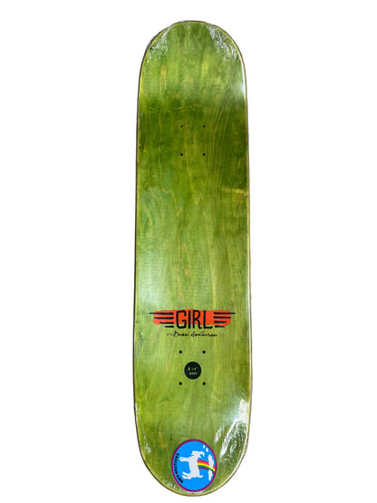 Girl Sean Malto 93 Til' Stencil Art By Brian Anderson Purple Blue Green Size 8.125" Vintage NOS Deck