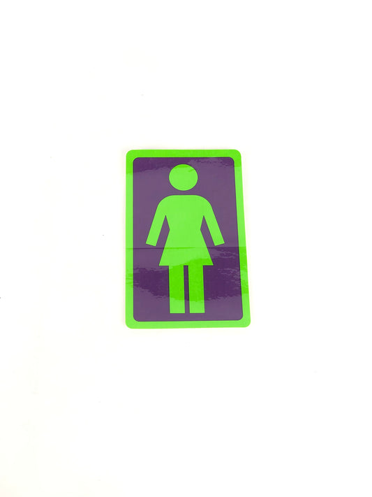 Girl Skateboards Logo Green Purple 4" x 6" Sticker