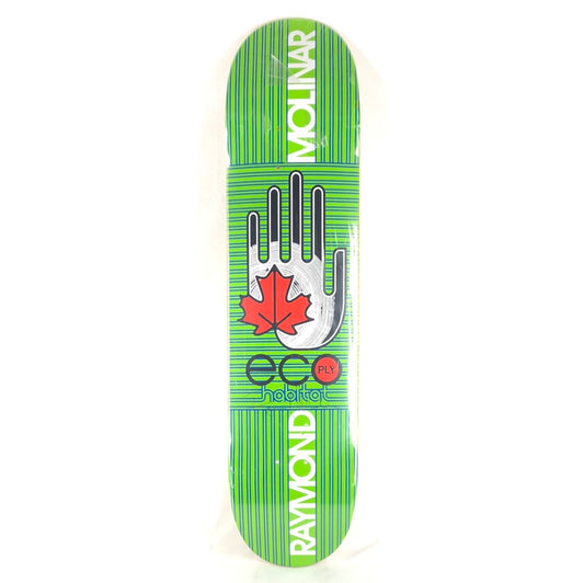 Habitat Raymond Molinar Eco Ply Hand Graphic Green Blue Multi Color Size 7.5" Skateboard Deck