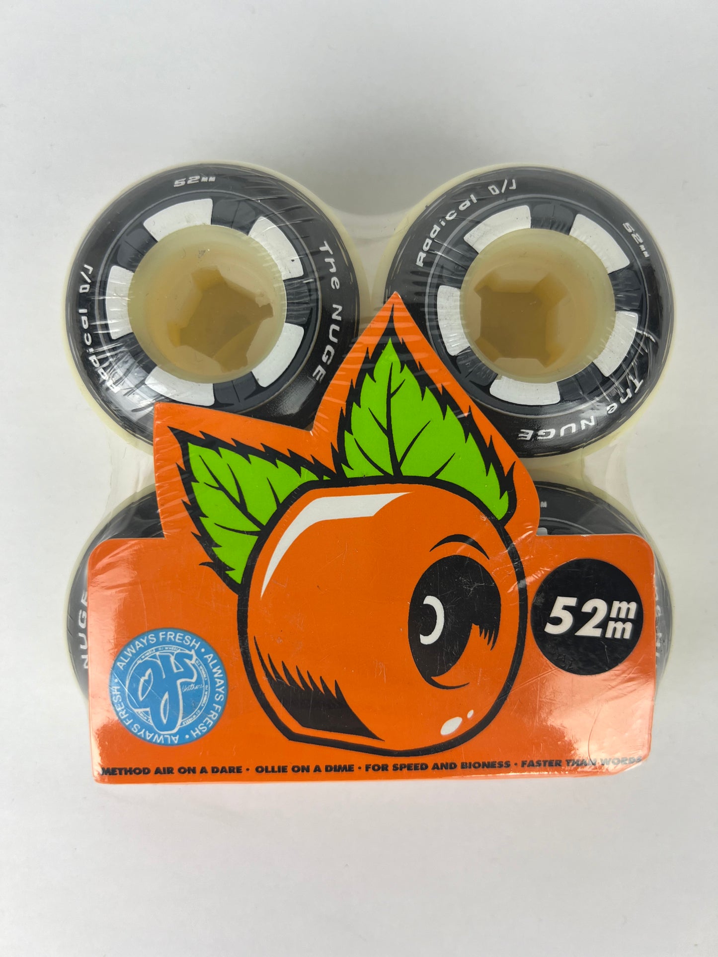 OJ Wheels Don The Nuge Nguyen Radical Burnouts EZ Edge  Black White Grey Size 52MM Vintage NOS Wheels