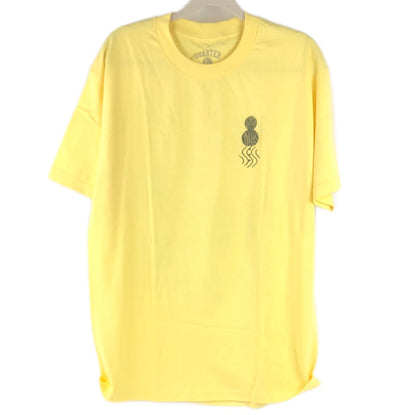 Quarter Snacks Small Chest Logo Yellow Black Size L S/s Shirt