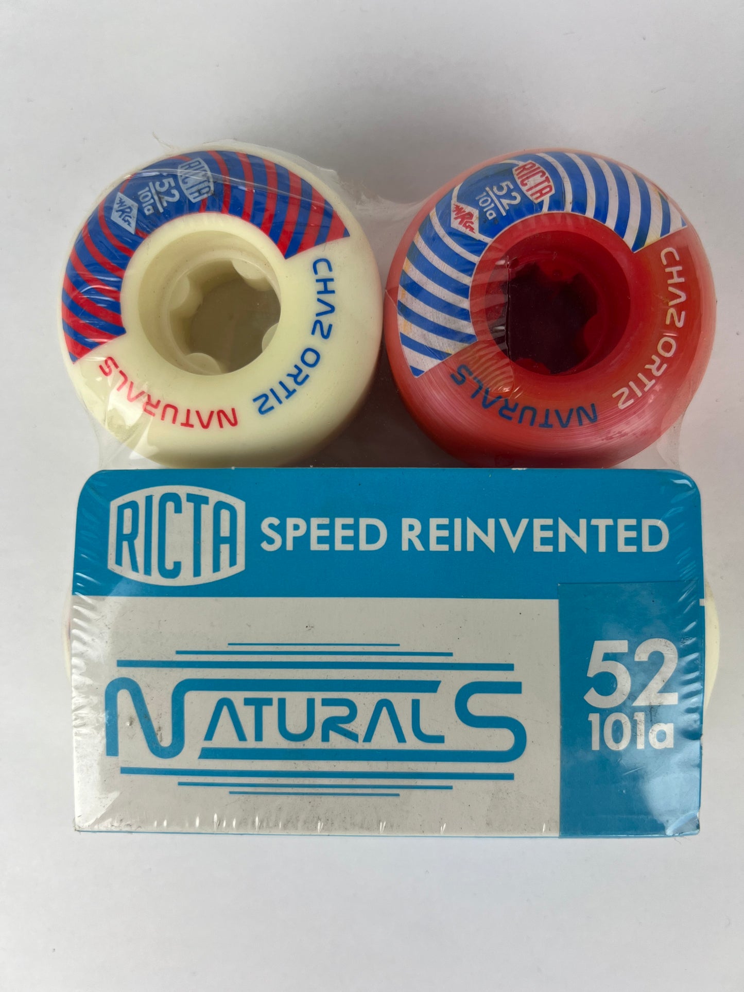 Ricta Chaz Ortiz Pro Naturals Red White Blue Size 52MM 101A Duro Vintage NOS Wheels