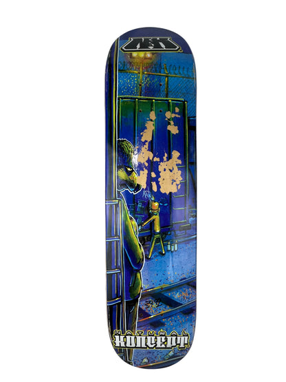 Natural Koncept Graffiti Rats Trainyard Blue Multi Size 7.5" Vintage NOS Deck 1998
