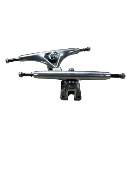 LUXE Polished Silver Reverse Kingpin Size 9.75" 180MM NOS Longboard Trucks