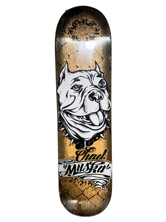 Shortys Chad Muska Pitbull Black White Size 7.75" Vintage NOS Deck