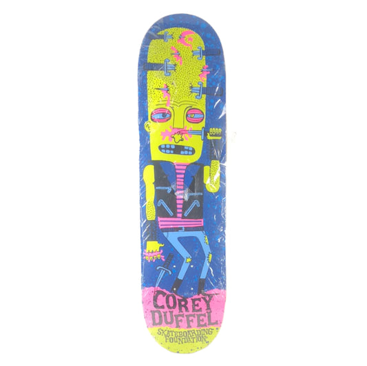 Foundation Corey Duffel Knife in The Head Green/Blue/Pink/Black Size 8.25 Vintage NOS Deck