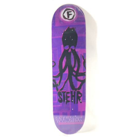 Foundation Gareth Stehr Octopus Graphic Purple/Pink/Black Size 8.25 Skateboard Deck