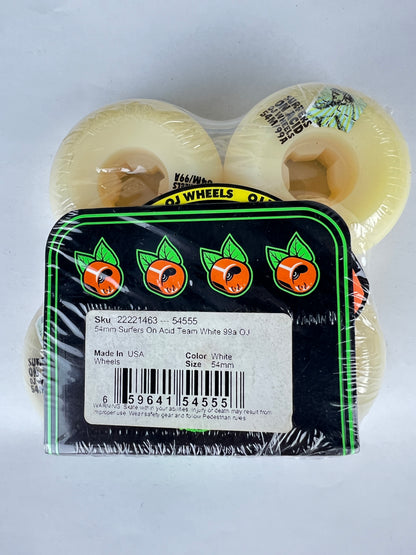 OJ Surfers On Acid Blue White Yellow Size 54MM 99A Vintage NOS Wheels