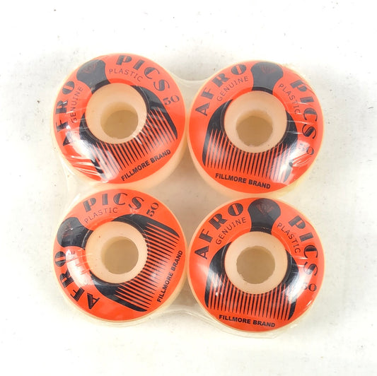 Diamond Afro Pic Graphic Orange Black 50mm Skateboard Wheels