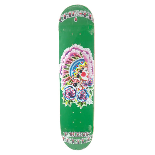 Crimson Richie Belton Native Lady Green Size 7.65" Skateboard Deck