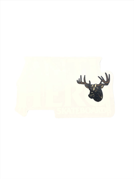 Anti-Hero Skateboards Deer Clear Black 6.5" x 4.5" Sticker