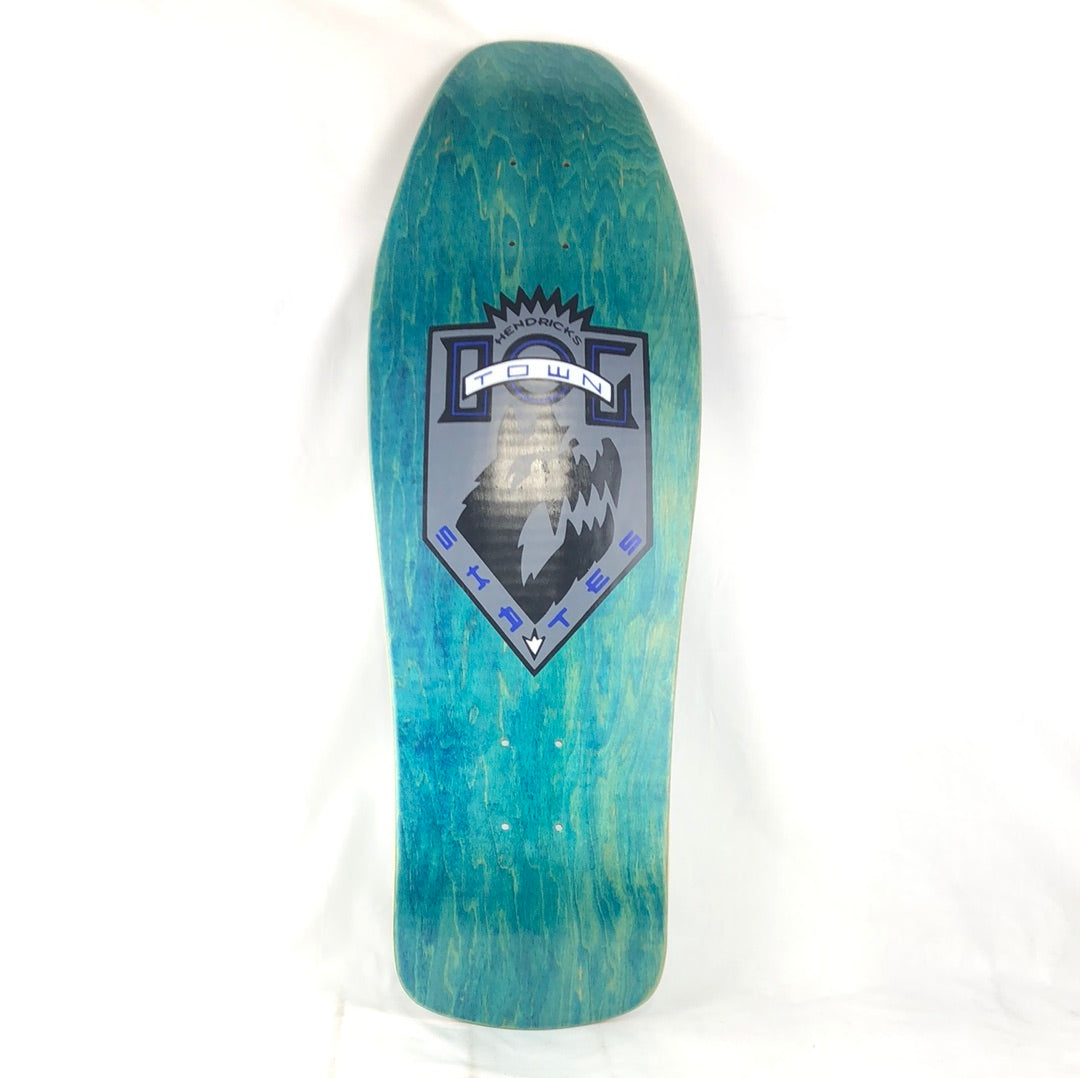 Dogtown Original Lucian Hendricks Wolf Shield Blue/Grey Size 10.25" Vintage NOS Deck