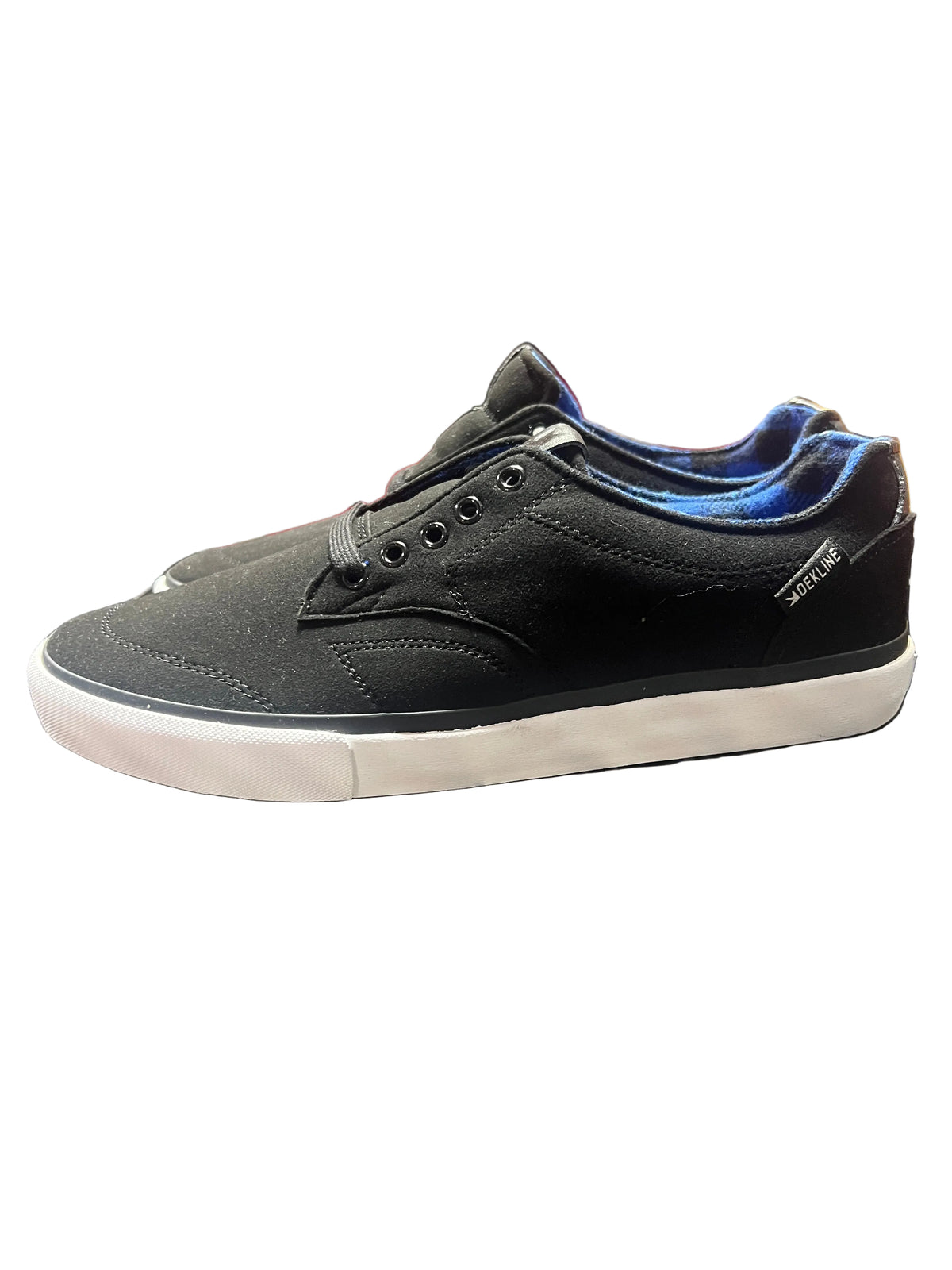 Dekline TimTim Pro Chad Timtim Black Plaid Synthetic Suede Size 9.5 Classic Shoes