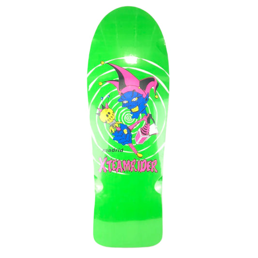 Madrid X Team Rider Jester John Lucero Green Size 10" Vintage NOS Reissue Deck