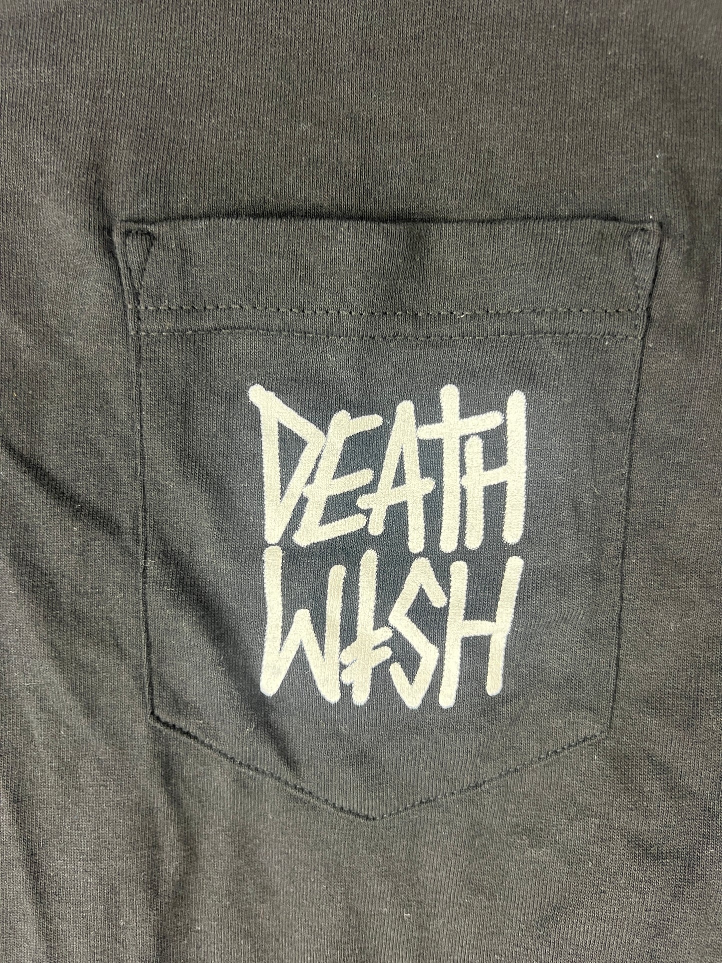 Deathwish Black White Size M S/s Vintage Pocket Shirt