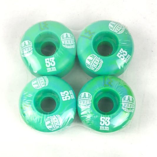 Life Extention H.A.M Green Blue White 53mm Skateboard Wheels