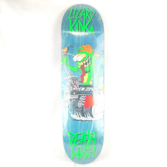Deathwish Lizard King Hotrod Blank Blue/Neon Green/Multi Color Size 8.5 Skateboard Deck