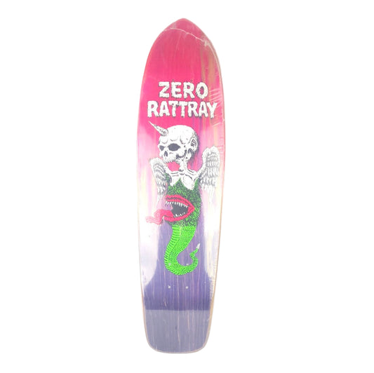 Zero John Rattray Skeleton Angel Graphic Pink/Purple/Green/White Size 8" Vintage NOS Shaped Deck