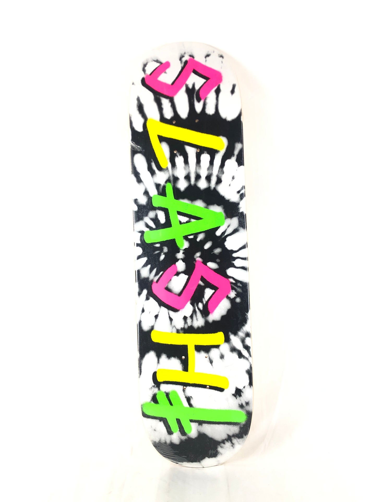 Deathwish Slash Tie Dye Graphic Neon Black White Size 8.3 Skateboard Deck