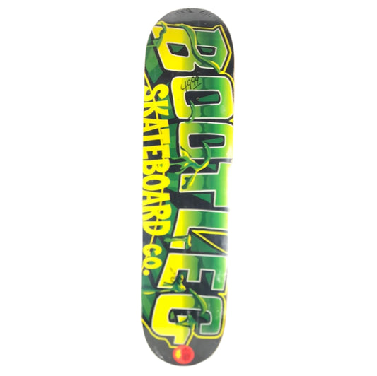 Bootleg Swamp Logo Green Yellow Size 7.88" Skateboard Deck
