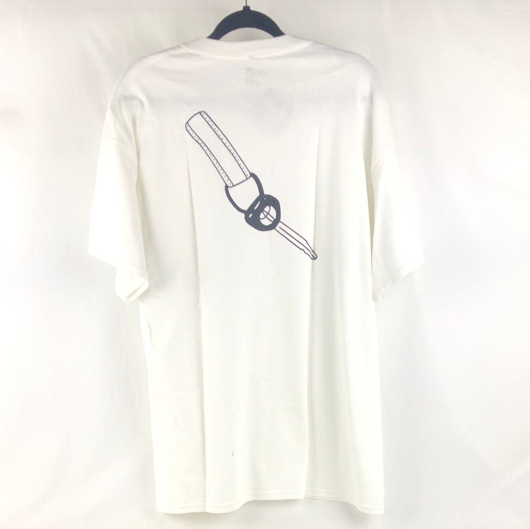 The Quiet Life Chest Pocket Logo White Black Size XL S/s Shirt