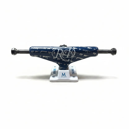 Silver Rob Dyrdek M Class Guns Italic Initials Cobalt Silver White 7.875" Axle Vintage NOS Trucks
