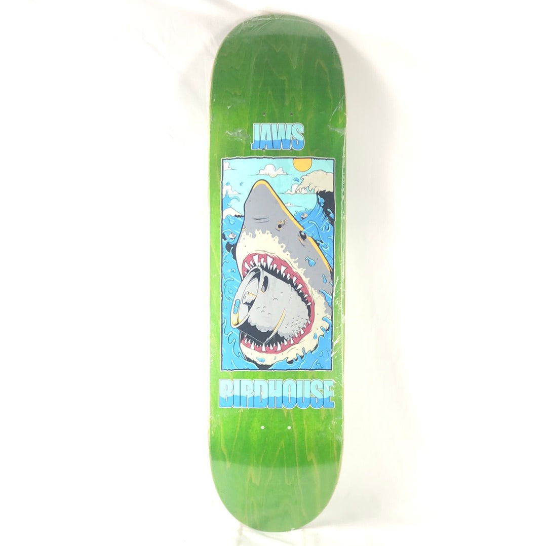 Birdhouse JAWS Shark Portrait Blank Green/Blue/Grey/White Size 8.38 Skateboard Deck