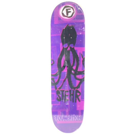 Foundation Gareth Stehr Octopus Graphic Purple/Pink/Black Size 8.125 Skateboard Deck