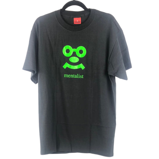 Pop War Mentalist Chest Logo Black Green Size L S/s Shirt