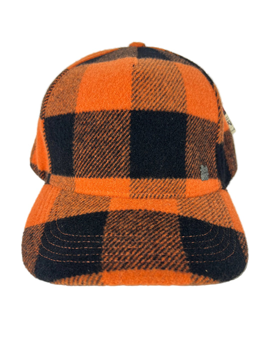 Altamont Garfield Orange Black Plaid One Size Fits Most Vintage Wool Snapback Hat