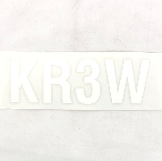 Krew "KR3W" Black White 6" Decal Sticker