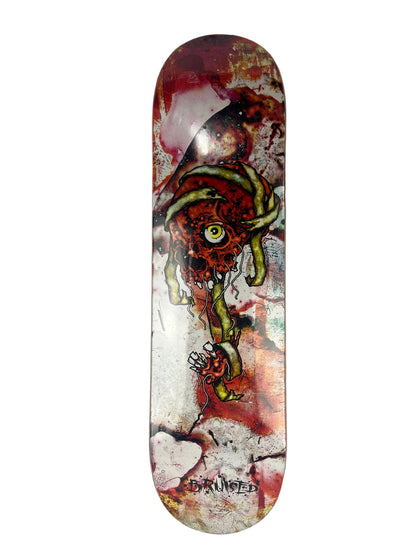 Juxtapoz x Nike SB Bruised Fiender Graphic White Red Size 8.18 Skateboard Deck