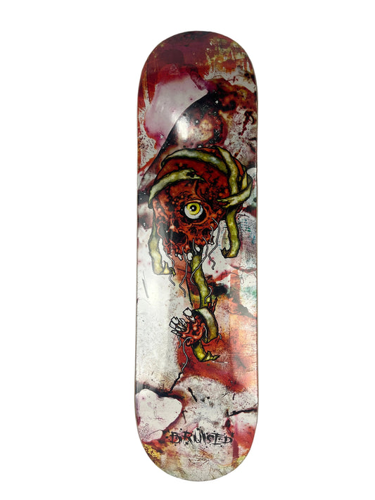 Juxtapoz x Nike SB Bruised Fiender Graphic White Red Size 8.18 Skateboard Deck