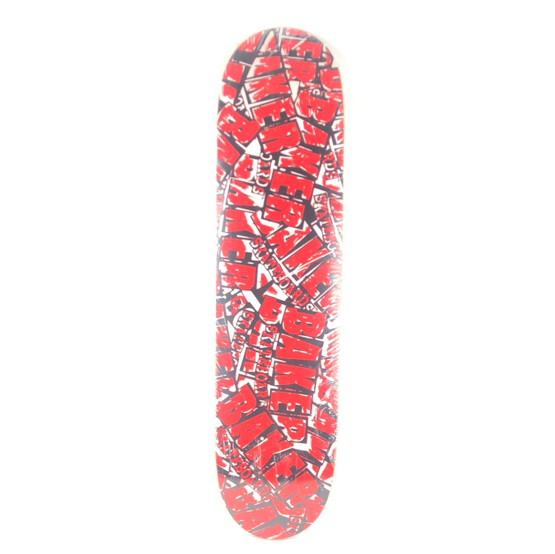 Baker Team All Over Logo Red/White 7.75'' Skateboard Deck