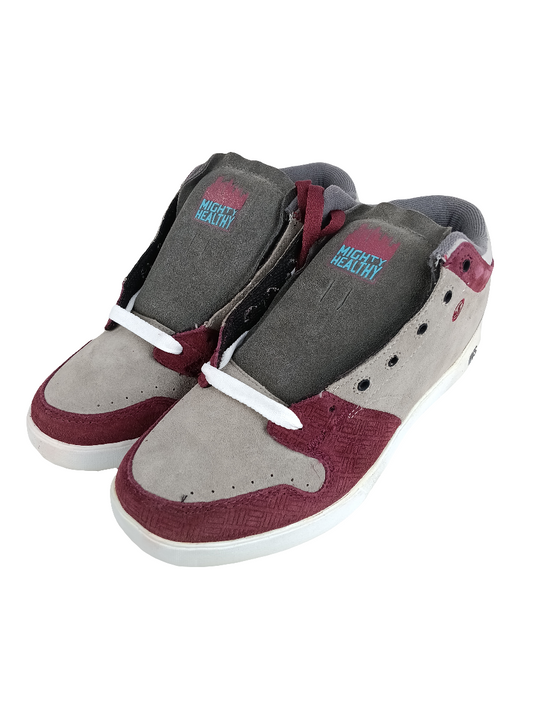 DVS Huf 5 Mid O.I. Keith Hufnagel Grey Maroon Suede - Mighty Size 9.5 Shoes