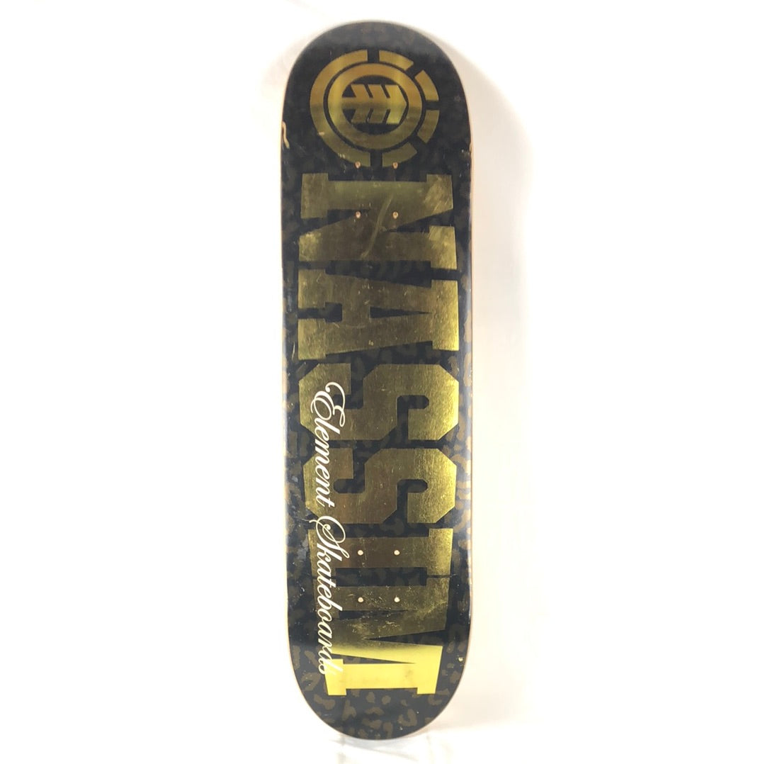 Element Nassim Gold Letters Brown/Gold 8.5" Skateboard Deck