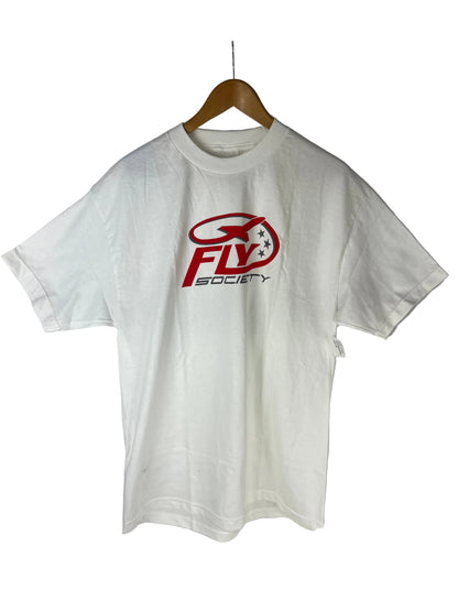 Fly Society Aerodynamic White Red Grey Size L S/s Vintage Shirt 2010
