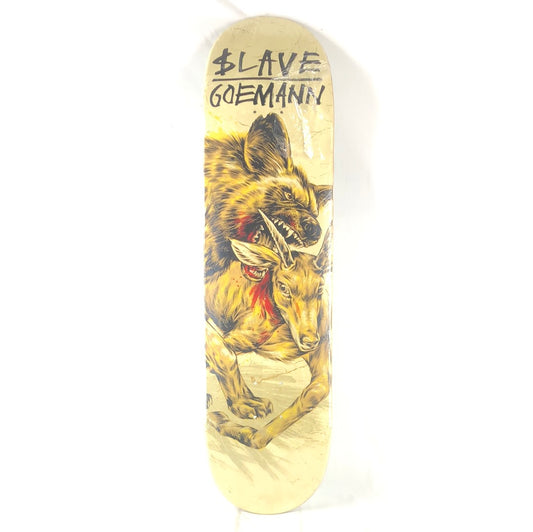 Slave Jon Goemann Wolf Attacking A Goat Tan/Black/Red Size 8.0 Skateboard Deck