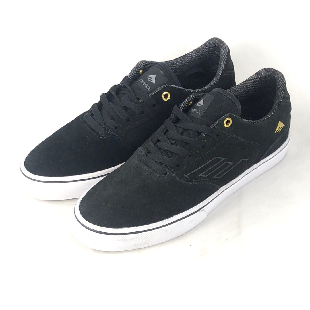 Emerica The Low Vulc Black Gold White U.S. Men Size 9