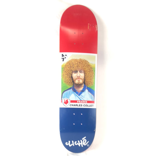 Cliche Charles Collet Fance Futbol Red/White/Blue Size 8.0 Skateboard Deck