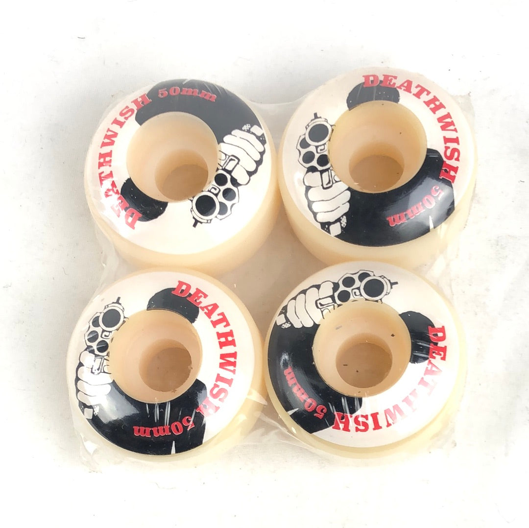 Deathwish Revolver  White Black Red 50mm  NOS Skateboard Wheels