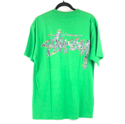 Stussy Crown Chest Logo Green Size L S/s Shirt