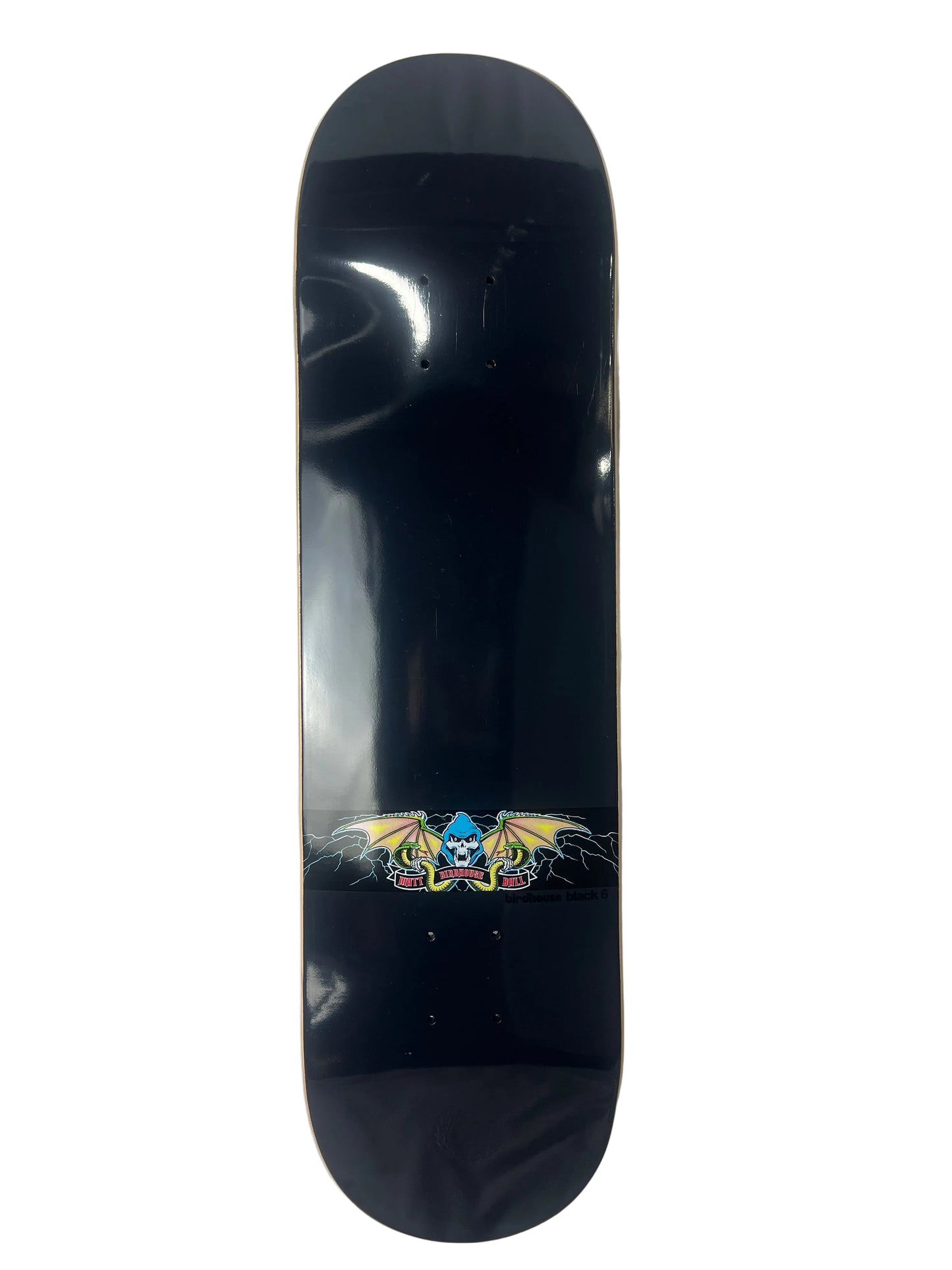 Birdhouse Matt Ball 2007 Skull And Snakes Black 6 Size 8.3" Un-Released Vintage NOS Sample Deck